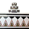 Damascus water fountain handmade from natural marble mosaic star