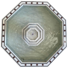 Damascus water fountain handmade from natural marble mosaic star