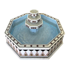 Damascus water fountain handmade from natural marble mosaic star