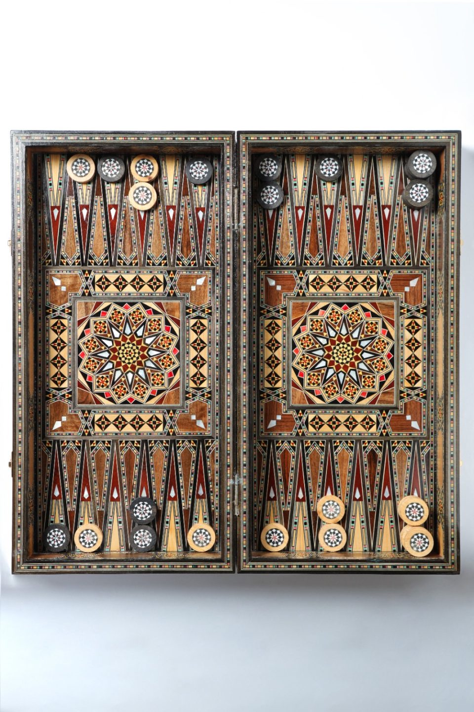 WhatsApp Image 2026-10-29 at 2.49.07 PM (3) 21" wooden Chess set & backgammon set handmade board hand inlay with mother of pearls Chess gift board