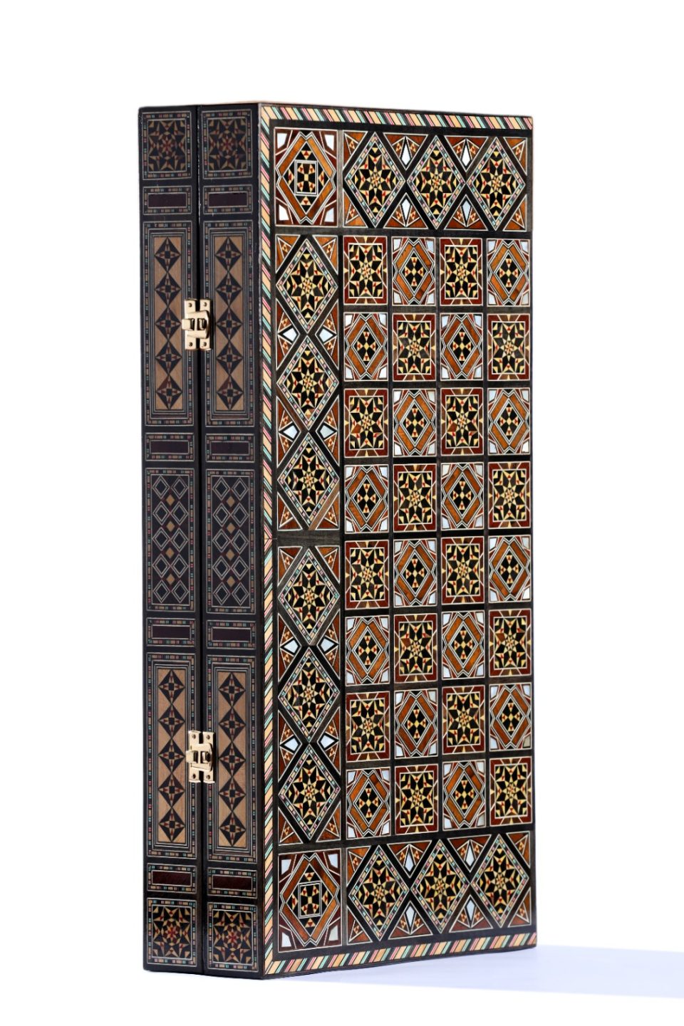 WhatsApp Image 2026-10-29 at 2.49.07 PM (7) 21" wooden Chess set & backgammon set handmade board hand inlay with mother of pearls Chess gift board