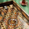 WhatsApp Image 2026-10-29 at 2.49.08 PM (1) 21" wooden Chess set & backgammon set handmade board hand inlay with mother of pearls Chess gift board
