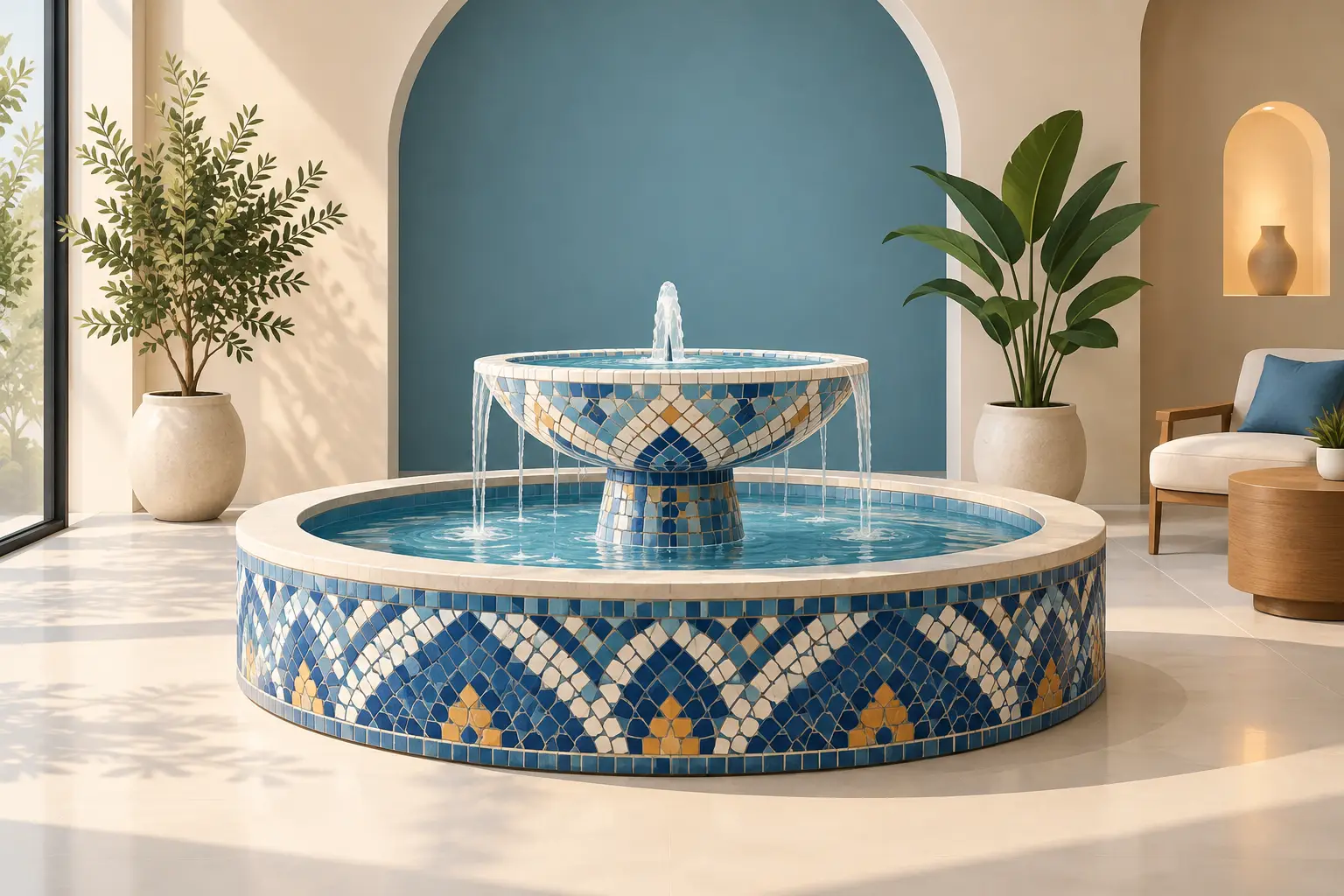 Mosaic Fountains That Make a Room Memorable
